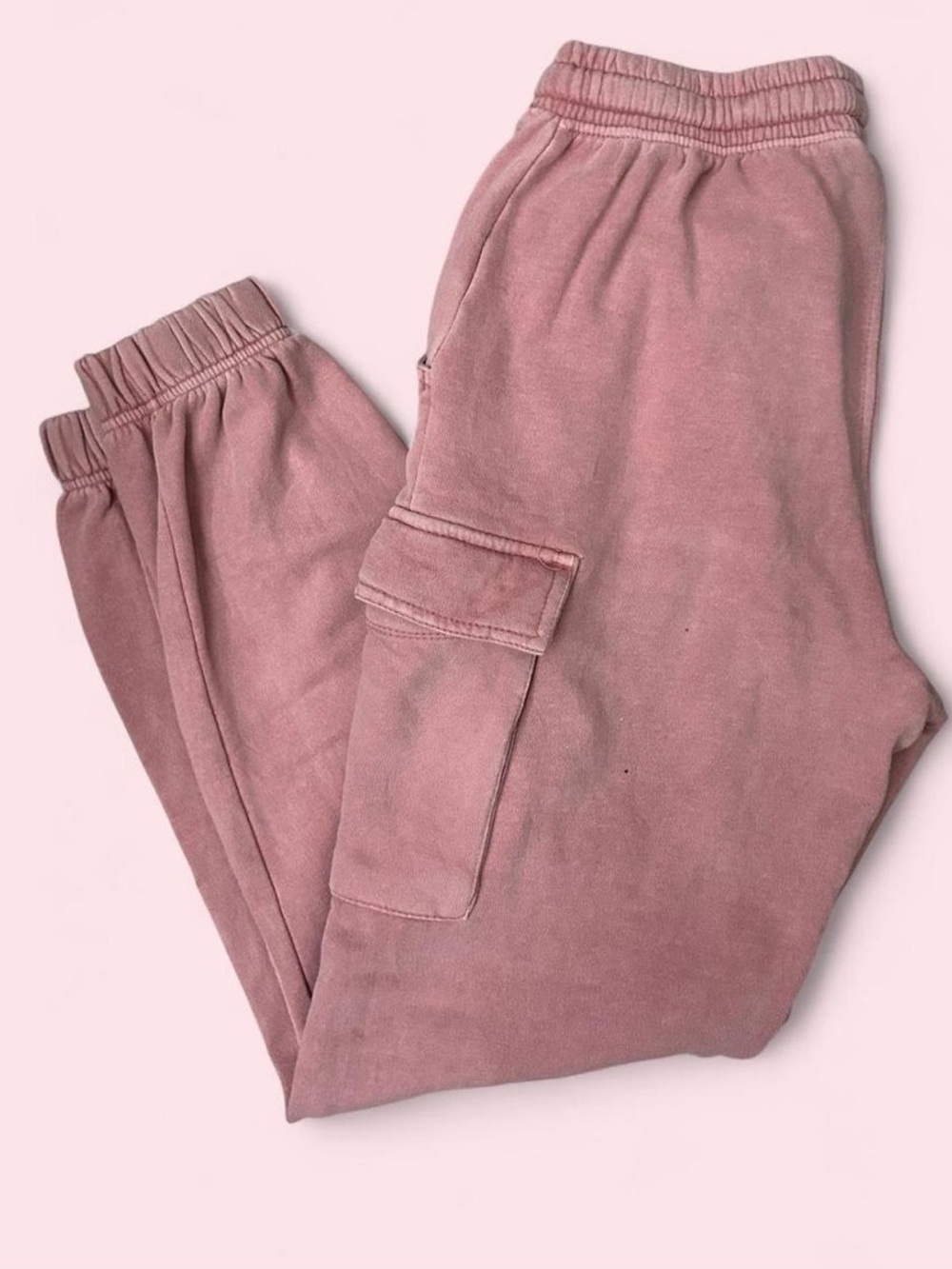 Kids Pink Cargo Jogger Pants